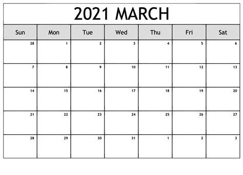 Also, users can have colorful sizes and colors of the come now and download the march 2021 calendar! March 2021 Blank Calendar Printable - Thecalendarpedia
