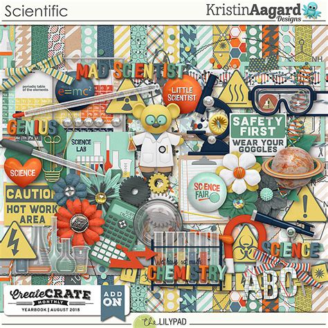 Digital Scrapbook Kit Scientific Kristin Aagard