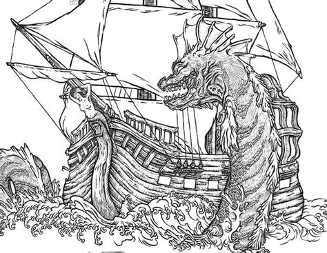 Loch Ness Monster Coloring Page At Free Printable