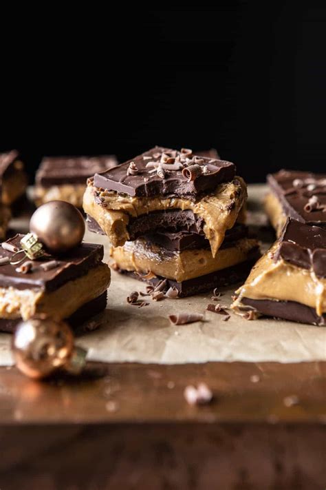 5 Ingredient Triple Decker Chocolate Peanut Butter Bars Half Baked