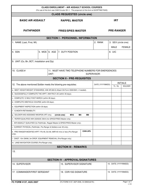 Fc 4137 Army Pubs 2007 2024 Form Fill Out And Sign Printable Pdf