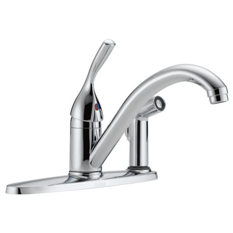 Delta has invested in highly trained. Single Handle Kitchen Faucet with Integral Spray 300-DST ...