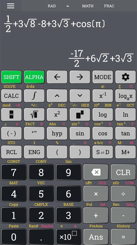 This is an online scientific calculator with double digit precision that support both button click and keyboard type. School Scientific calculator casio fx 570 es plus for ...