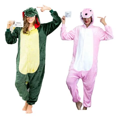 Dinosaur Onesie Adult Pajamas Sleepwear Cosplay Halloween Costumes