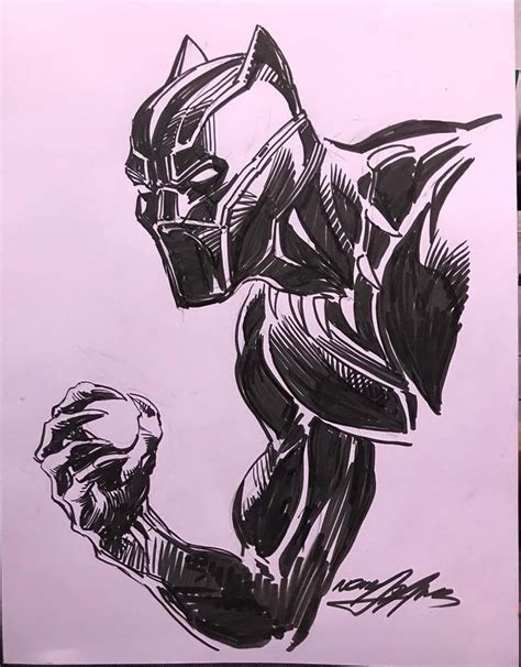 Black Panther By Neal Adams Black Panther Drawing Marvel Art