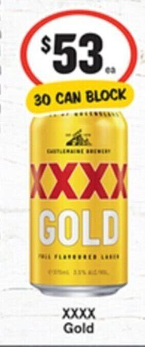 Xxxx Gold 30 Can Block Offer At Iga Liquor