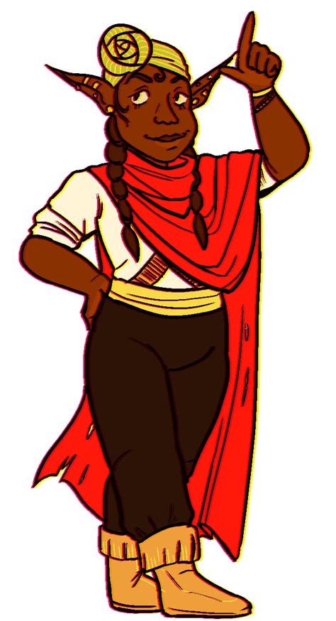 Soledadcatalina Id A Drawing Of Lup A Dark Skinned Elf With Brown Hair Braided Into Two Plaits S
