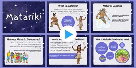 The Seven Fish Of Matariki Story Powerpoint All About Me Poster Seven