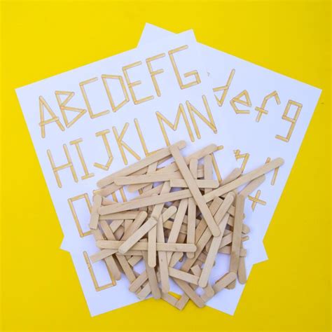 Popsicle Stick Letters Stick Letters Preschool Pattern Activities