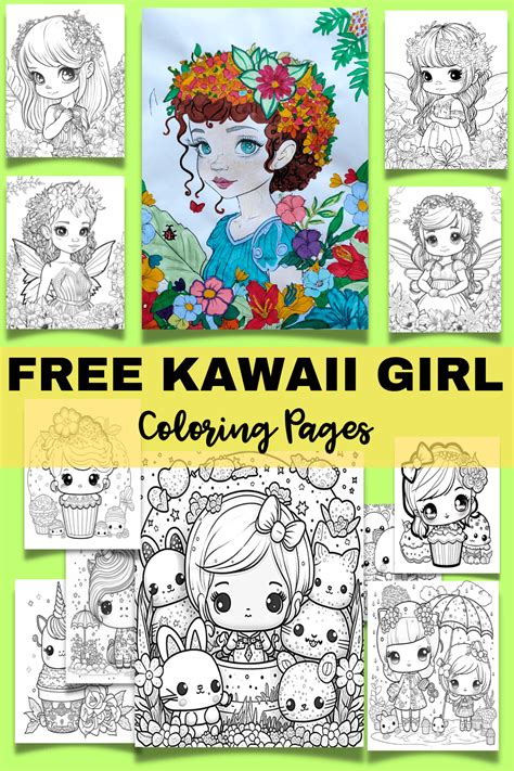 Kawaii Girl Coloring Pages For Kids And Adults Free A Mum To Mum