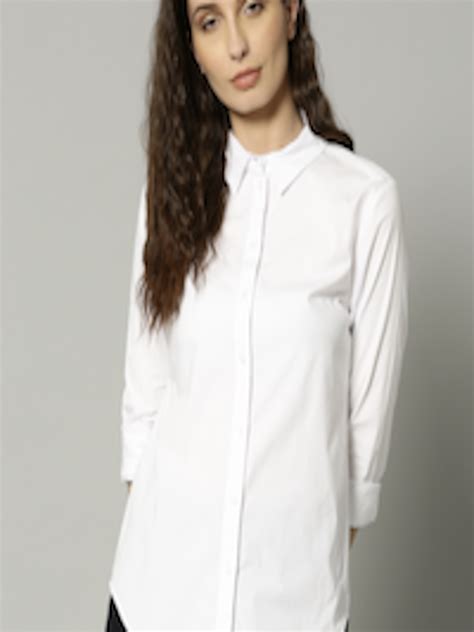 Buy Marks And Spencer Women White Regular Fit Solid Casual Shirt Shirts