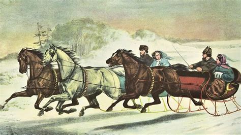 The Sleigh Race By Currier And Ives Painting By Currier And Ives Fine