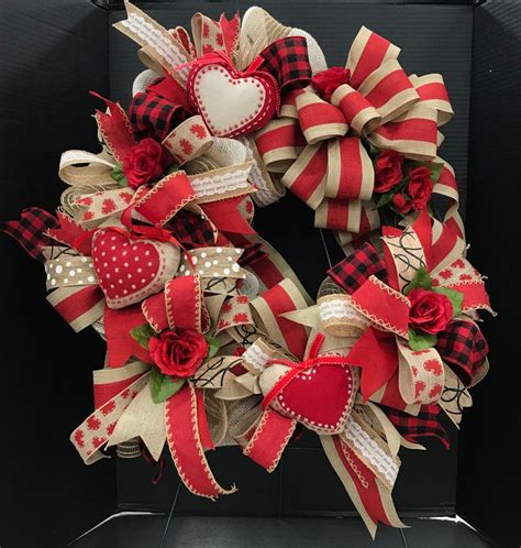 Valentine Ribbon Wreath By Andrea Valentine Wreath Valentine