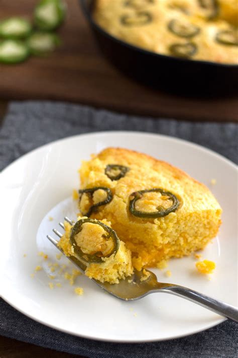 Jiffy Jalapeno Cornbread Mexican Style In Cast Iron Skillet