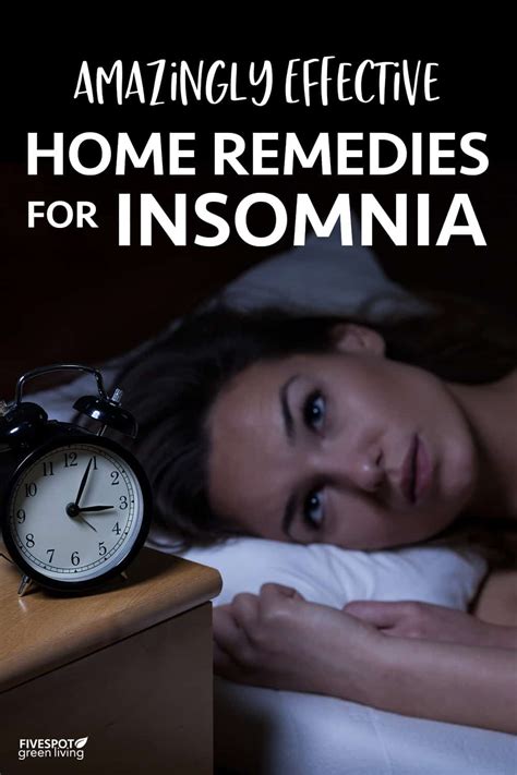 Effective Home Remedies For Insomnia Five Spot Green Living