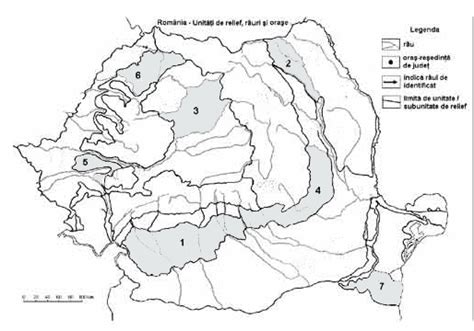 Harta Romaniei De Colorat Cu Forme De Relief Harta
