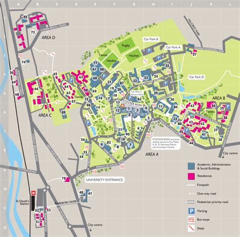 Exeter University Campus Map Verjaardag Vrouw 2020