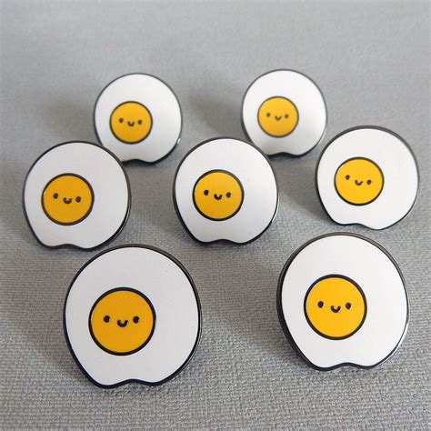 Kawaii Fried Egg Enamel Pin By Asking For Trouble