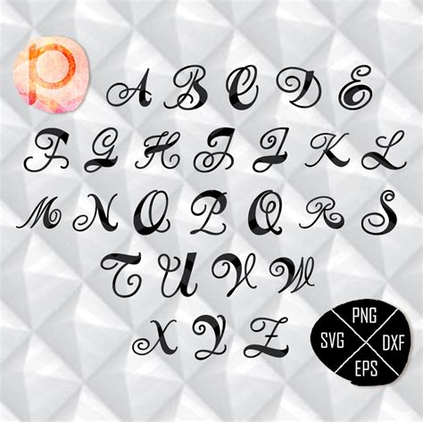 Fancy Single Letter Monograminitial Font Letters Etsy