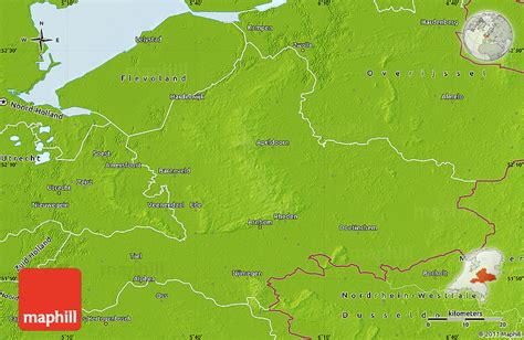 physical map of gelderland