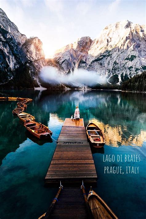 Lago Di Braies In Prague Italy The Pragser Wildsee Or Lago Di Braies