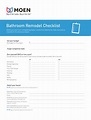 Bathroom Remodel Checklist Pdf - Fill Online, Printable, Fillable ...