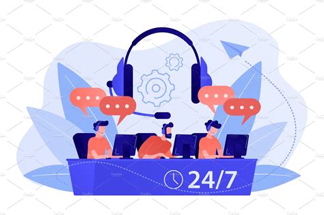 Call Center Concept Vector Technology Illustrations ~ Creative Market