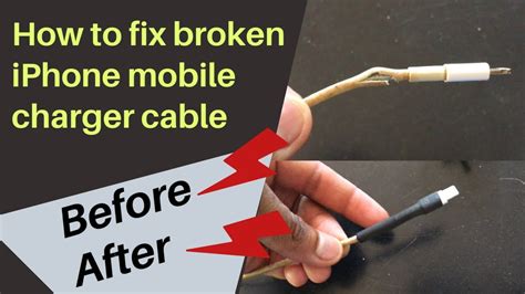 How To Fix Broken Iphone Mobile Charger Cable Youtube