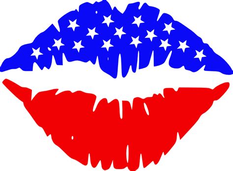 American Flag Lips Svg Free - 65+ SVG File for Silhouette png image