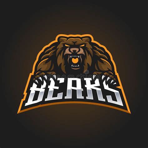 Bears Esport Mascot Logo Design Stock Vector Illustration Of Angry
