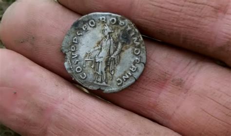 Lost coins often get wedged in between the cracks and stay lost forever or until you come along with a metal detector. Metal Detecting - Roman Silver Coins