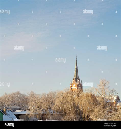 Church In Winter Stock Photo Alamy