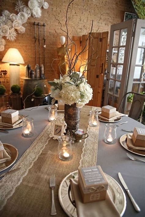Burlap Table Decorations For Rustic Wedding 15 Lace Table Runner Wedding Wedding Table