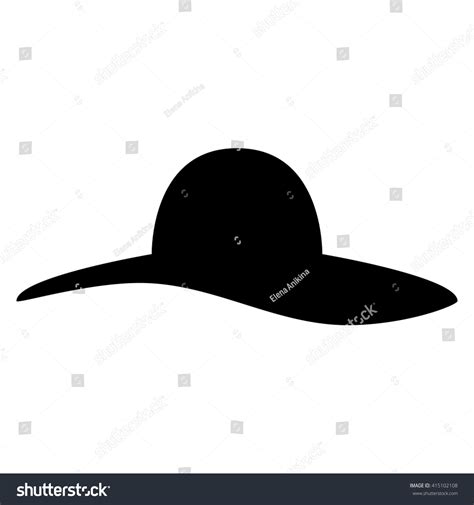 Woman Hat Silhouette Con Lady Accessory Stock Vector Royalty Free