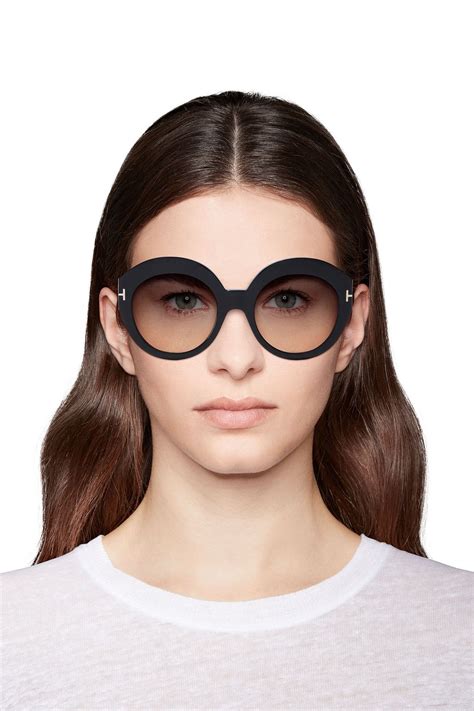 tom ford round frame acetate sunglasses the outnet