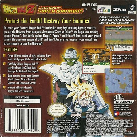Dragon Ball Z Legendary Super Warriors Cover Or Packaging Material