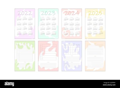 2022 2023 2024 2025 Calendar And Daily Weekly Monthly Planner To Do