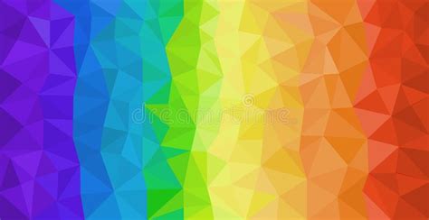 Rainbow Colors Abstract Background With Triangles Stock Vector