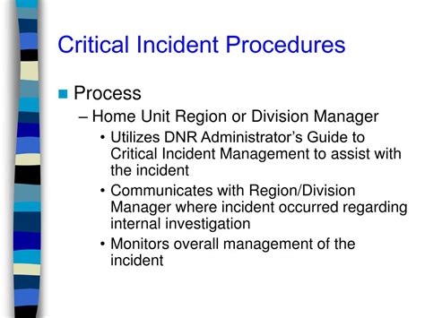 Ppt Critical Incident Procedures Powerpoint Presentation Free