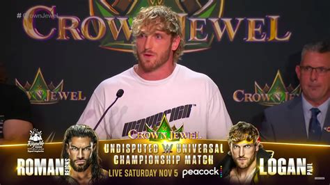 Roman Reigns Vs Logan Paul For The Wwe Undisputed Universal Championship Confirmed For Crown