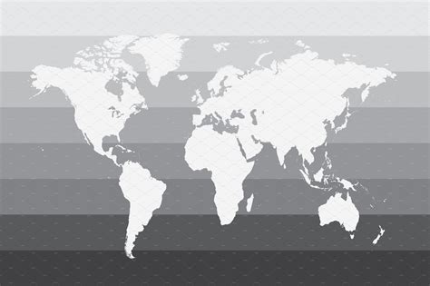 World Map Gray Vector Custom Designed Graphics Creative Market
