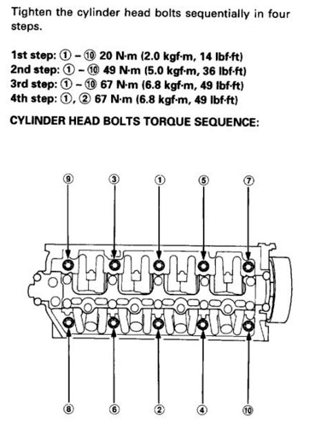 D16y8 Head Stud Torque Sequence Honda Tech