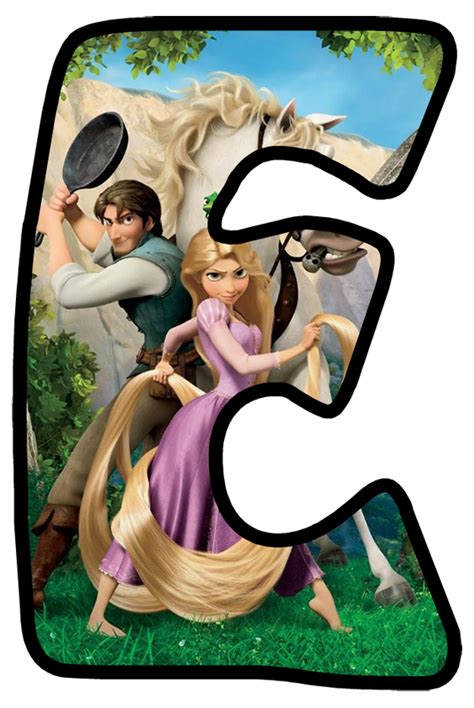 Abecedario De Flynn Y Rapunzel En Barca Flynn And Rapunzel Alphabet