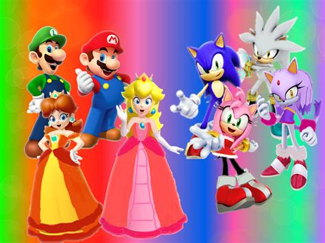 Mario And Sonic And His Friends Love Wallpaper By 9029561