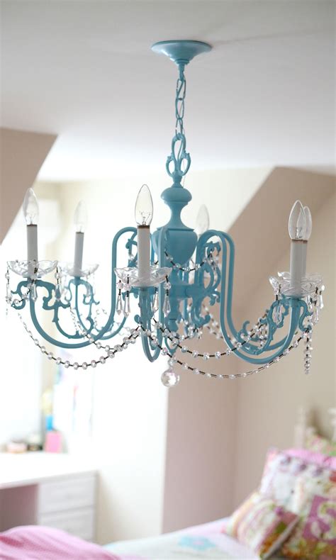 Girls Chandelier Makeover - The Cottage Mama | Chandelier makeover, Girls chandelier, Chandelier ...