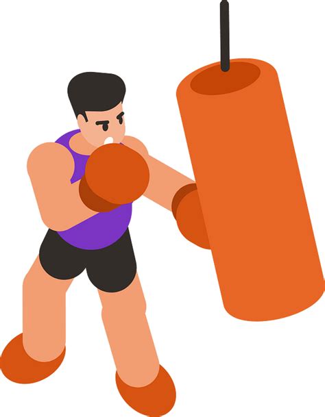 Boxer Punching A Punching Bag Clipart Free Download Transparent Png