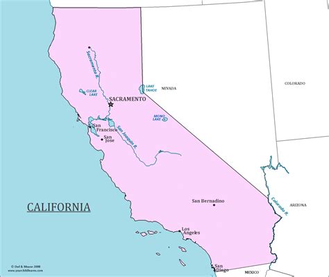 California State Map - Map of California and Information About the State