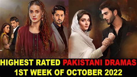 Top 10 Highest Rated Pakistani Dramas 1st Week Of October 2022 Youtube