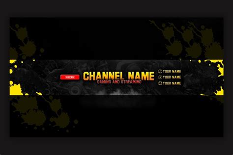 Download 29 Gaming Blank Youtube Banner Template 2560x1440