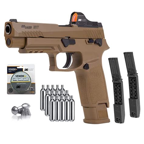 Buy Sig Sauer M17 P320 Asp Co2 177 Pellet Air Pistol With Sig Red Dot